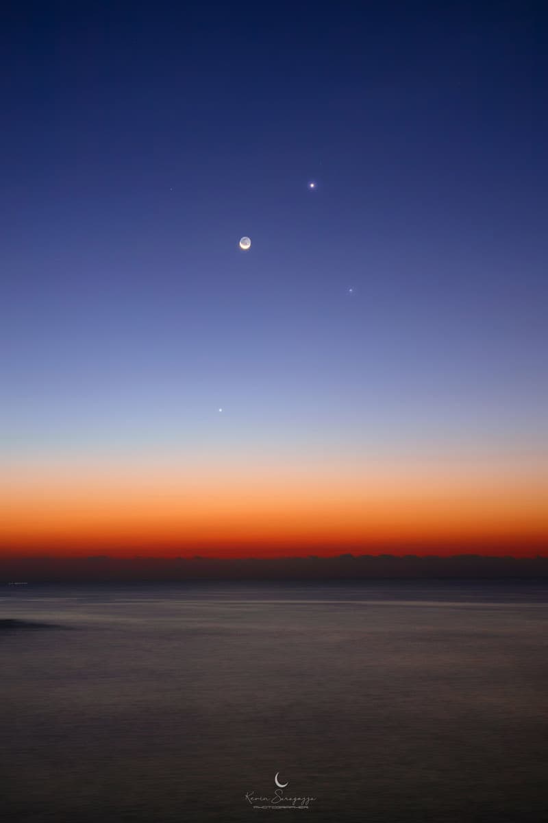 Venus, Mercury, and the Waning Moon