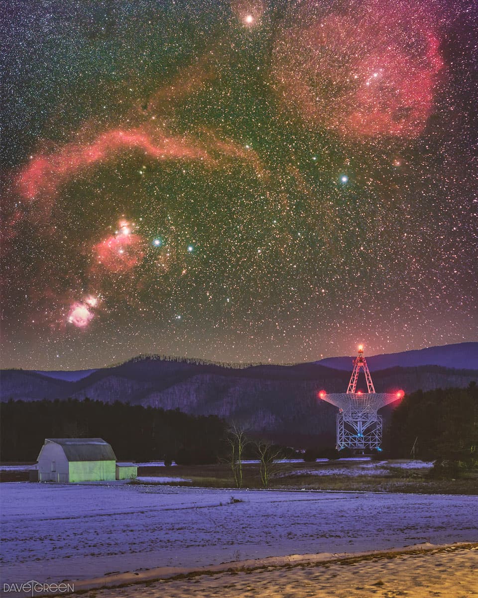 Orion over Green Bank