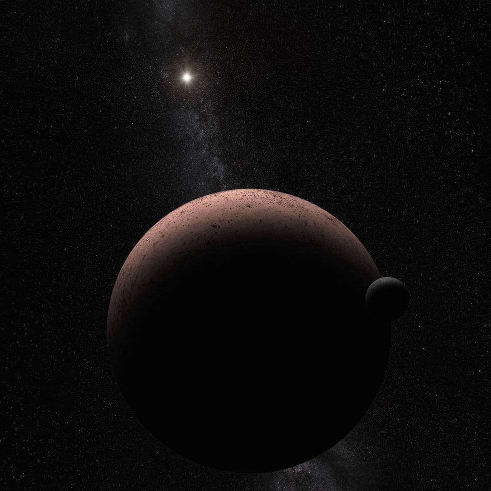 Moon over Makemake