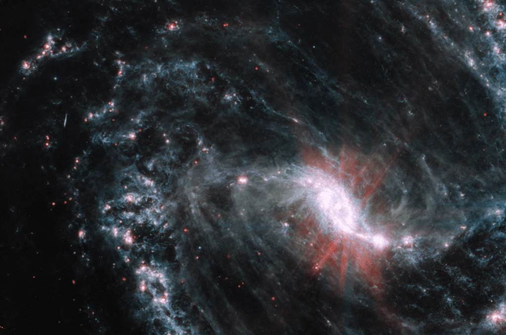Barred Spiral Galaxy NGC 1365 from Webb