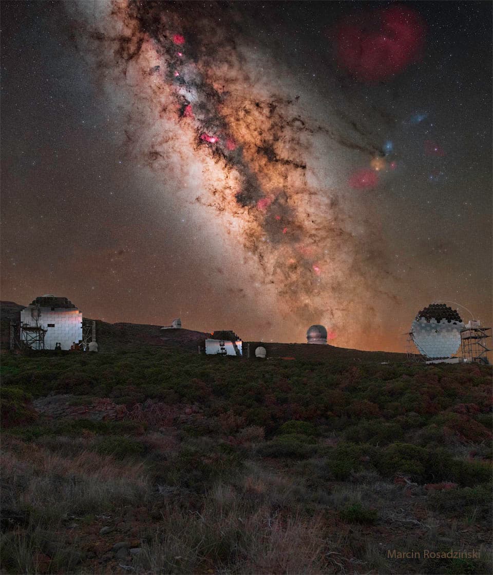 Milky Way above La Palma Observatory