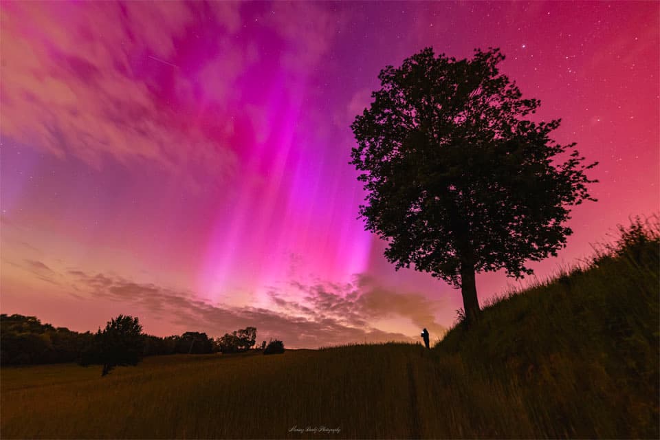 Red Aurora over Poland