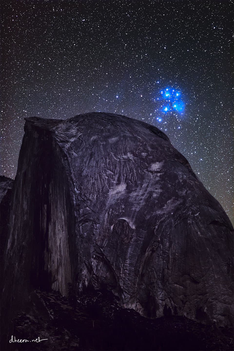 Pleiades over Half Dome