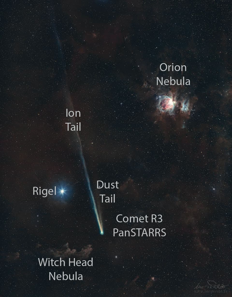 Comet R3 PanSTARRS and Orion