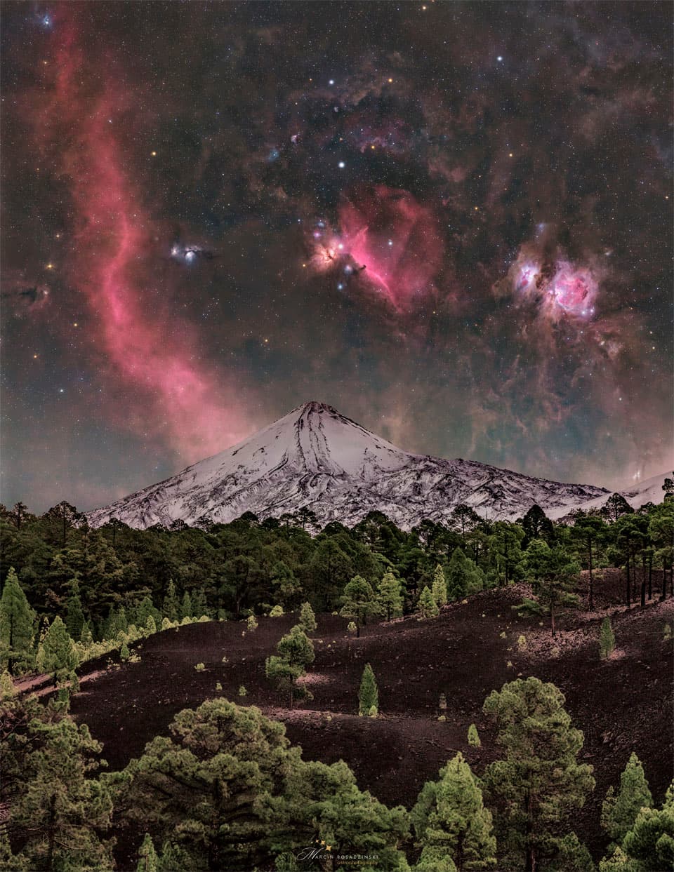 Orion over Mount Teide