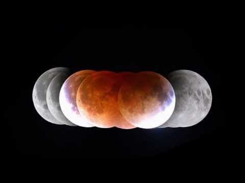 Time Lapse of a Total Lunar Eclipse