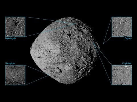 Places for OSIRIS-REx to Touch Asteroid Bennu